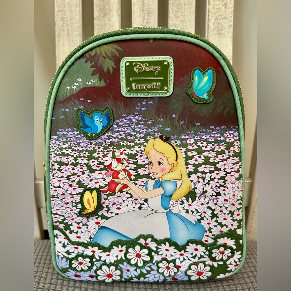 Loungefly Disney Alice in Wonderland Field of Flowers Mini Backpack